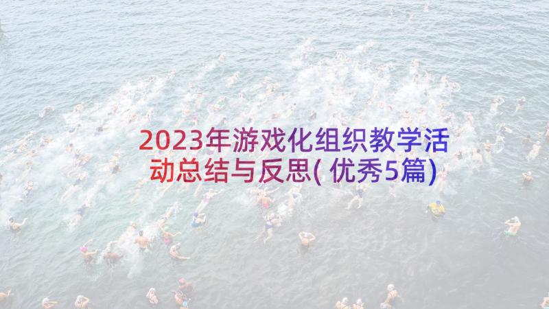 2023年游戏化组织教学活动总结与反思(优秀5篇)