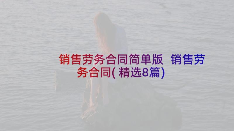 销售劳务合同简单版 销售劳务合同(精选8篇)