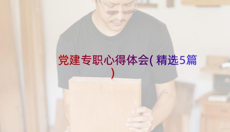 党建专职心得体会(精选5篇)