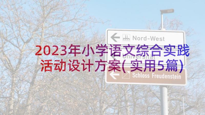 2023年小学语文综合实践活动设计方案(实用5篇)