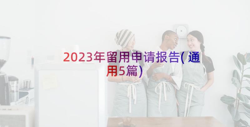 2023年留用申请报告(通用5篇)