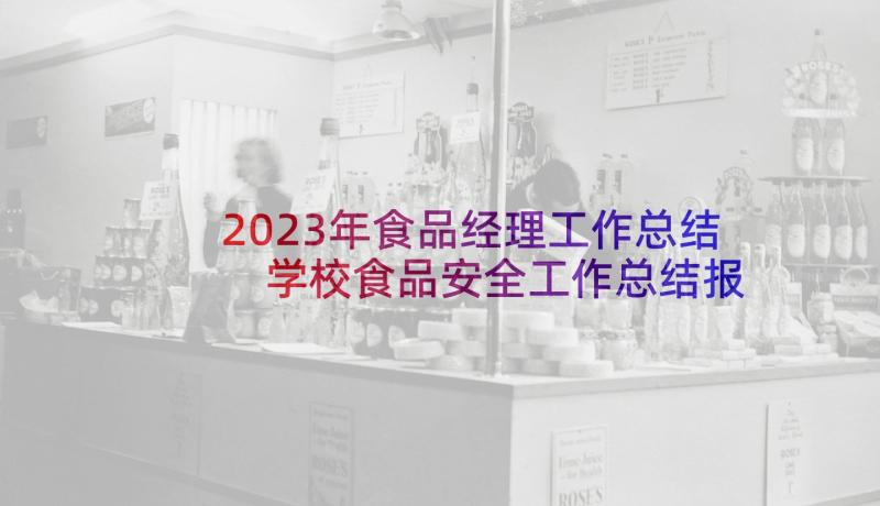 2023年食品经理工作总结 学校食品安全工作总结报告(通用9篇)