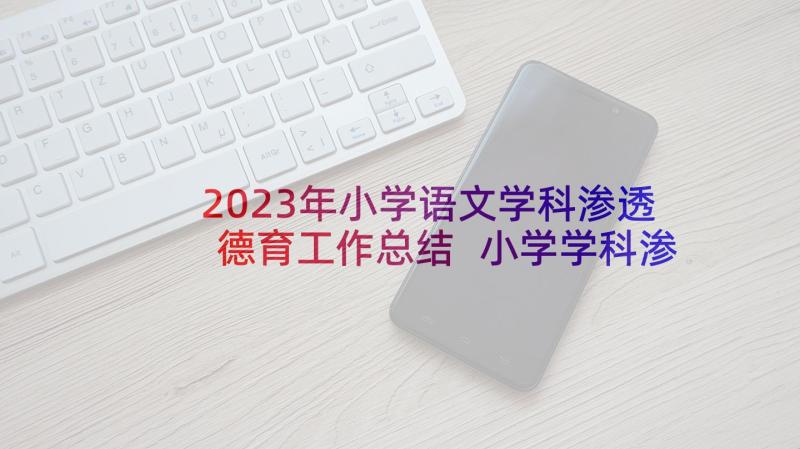 2023年小学语文学科渗透德育工作总结 小学学科渗透德育工作计划(大全9篇)