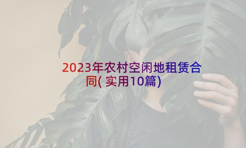 2023年农村空闲地租赁合同(实用10篇)