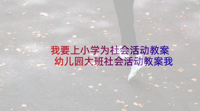 我要上小学为社会活动教案 幼儿园大班社会活动教案我要去旅游(通用5篇)