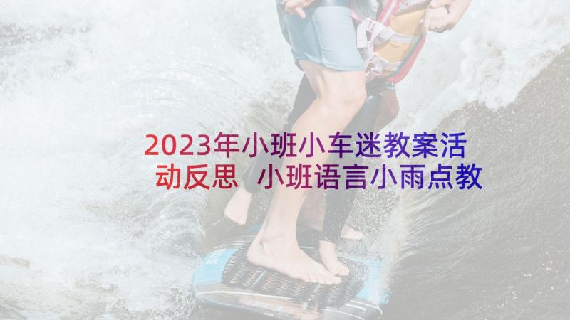 2023年小班小车迷教案活动反思 小班语言小雨点教案设计与教学反思(实用5篇)