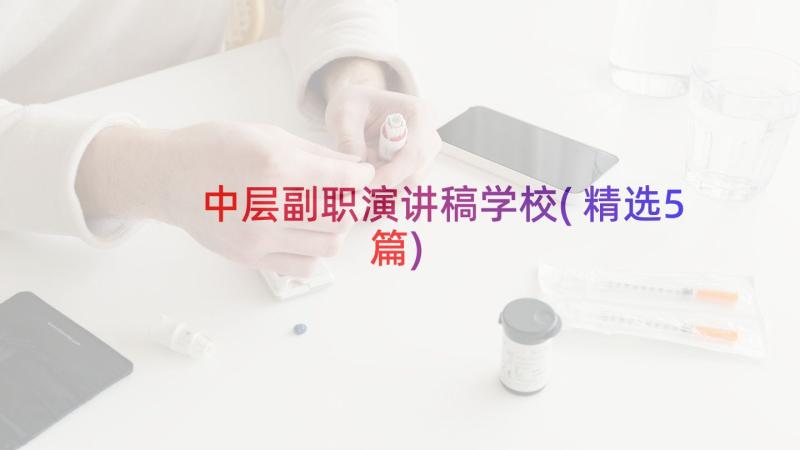 中层副职演讲稿学校(精选5篇)