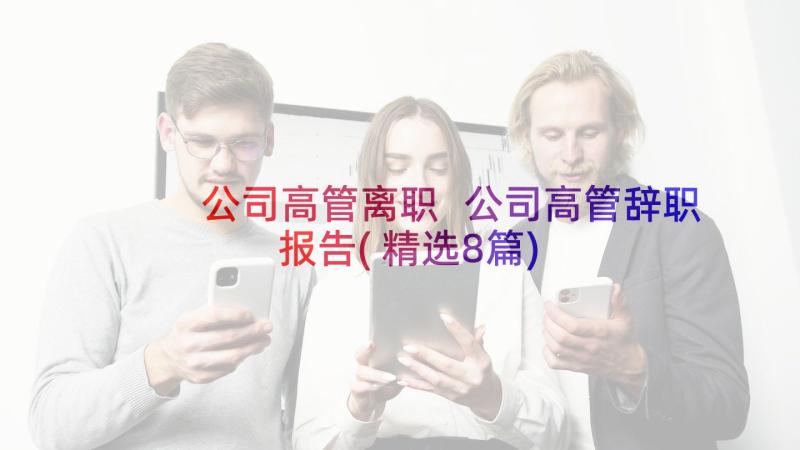 公司高管离职 公司高管辞职报告(精选8篇)