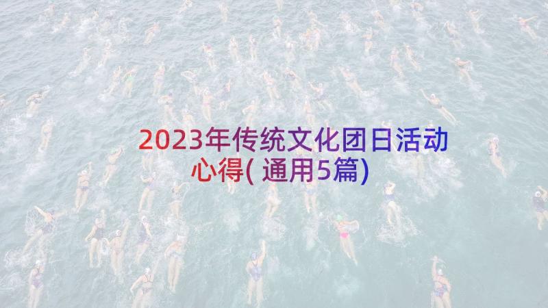 2023年传统文化团日活动心得(通用5篇)