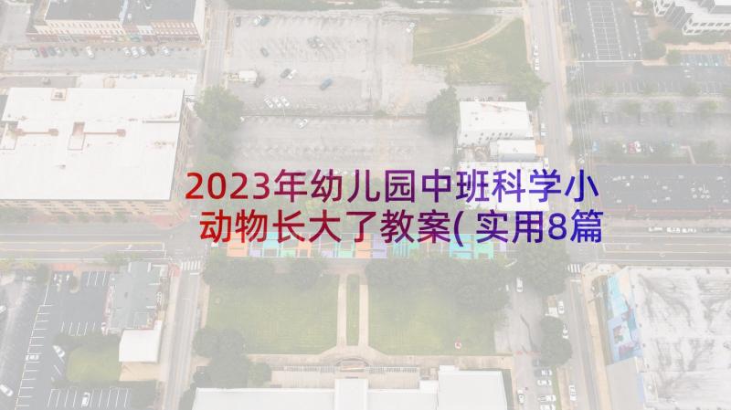 2023年幼儿园中班科学小动物长大了教案(实用8篇)