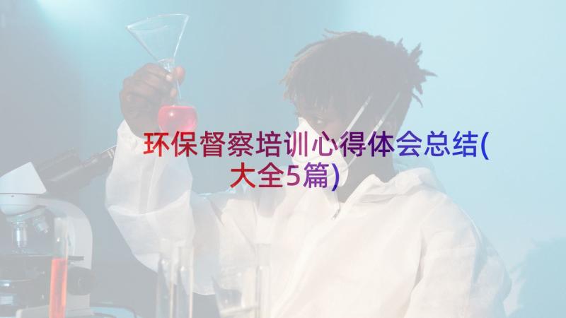 环保督察培训心得体会总结(大全5篇)