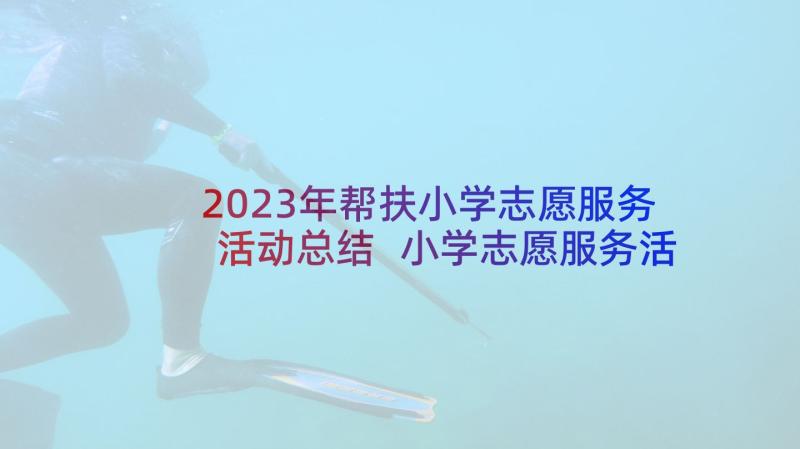 2023年帮扶小学志愿服务活动总结 小学志愿服务活动心得(模板5篇)