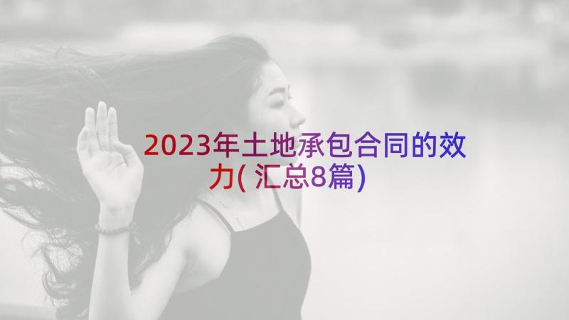 2023年土地承包合同的效力(汇总8篇)