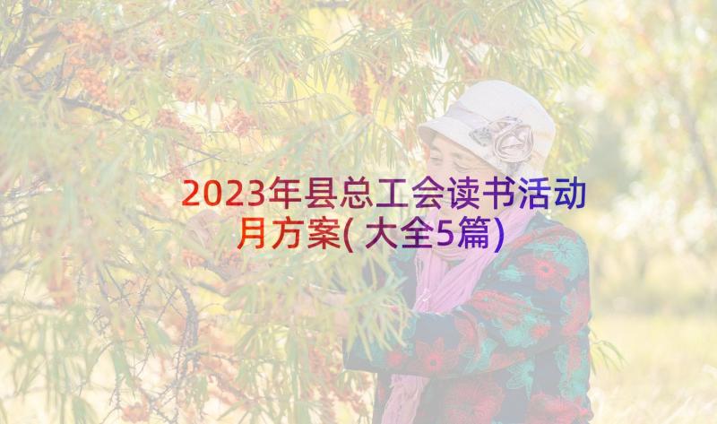 2023年县总工会读书活动月方案(大全5篇)