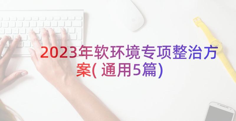 2023年软环境专项整治方案(通用5篇)