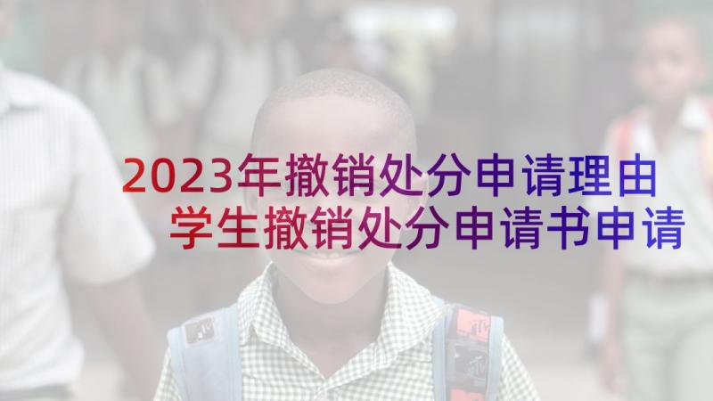 2023年撤销处分申请理由 学生撤销处分申请书申请理由(通用5篇)