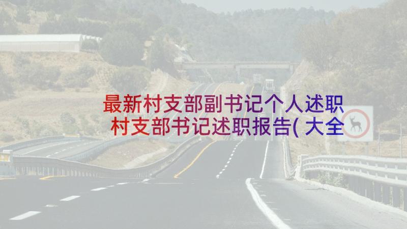 最新村支部副书记个人述职 村支部书记述职报告(大全8篇)