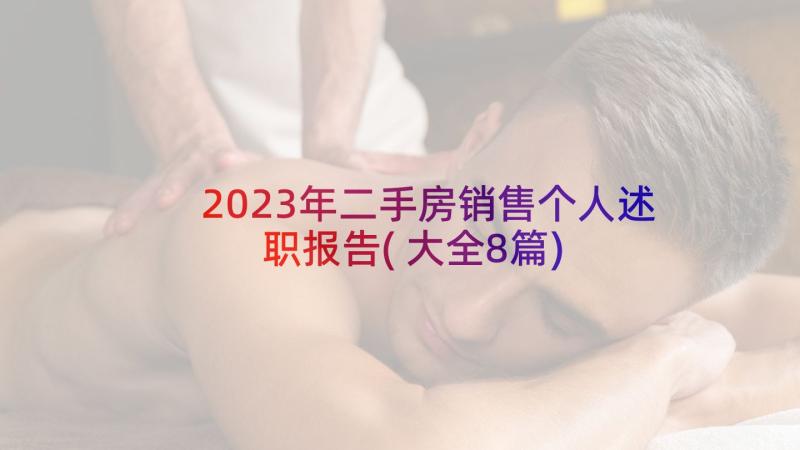 2023年二手房销售个人述职报告(大全8篇)