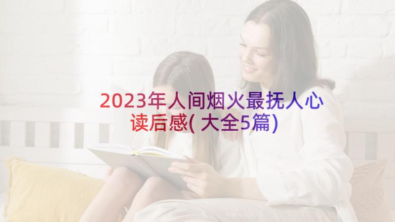 2023年人间烟火最抚人心读后感(大全5篇)