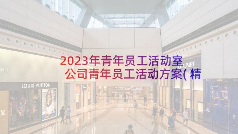 2023年青年员工活动室 公司青年员工活动方案(精选5篇)