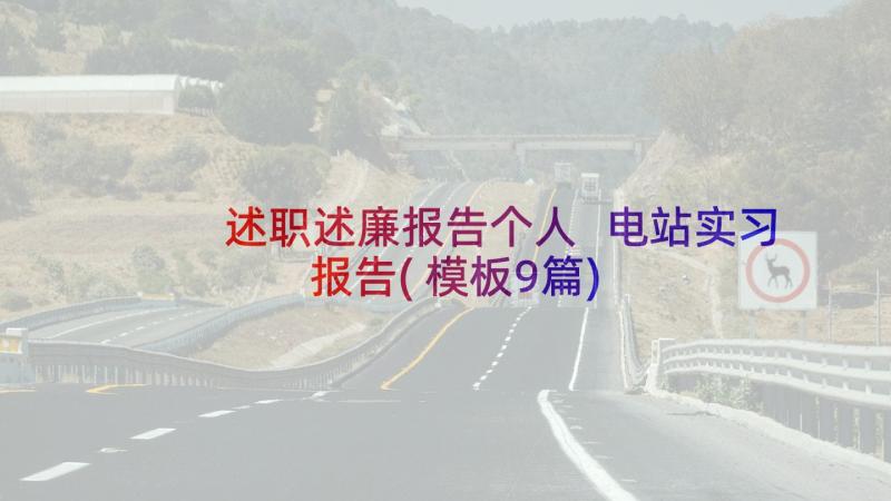 述职述廉报告个人 电站实习报告(模板9篇)