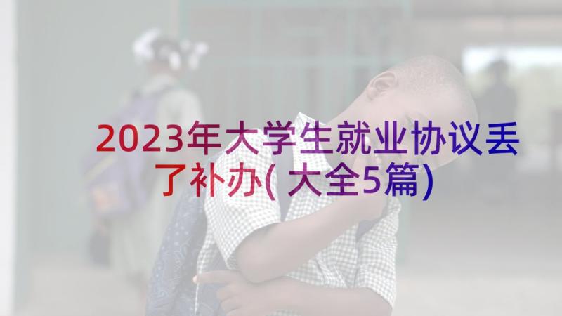 2023年大学生就业协议丢了补办(大全5篇)