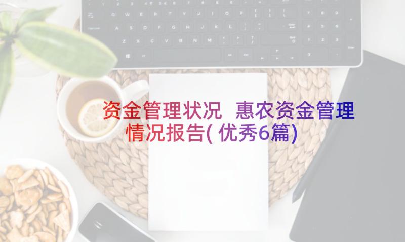 资金管理状况 惠农资金管理情况报告(优秀6篇)