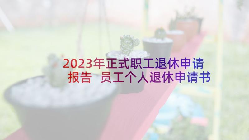 2023年正式职工退休申请报告 员工个人退休申请书(大全8篇)