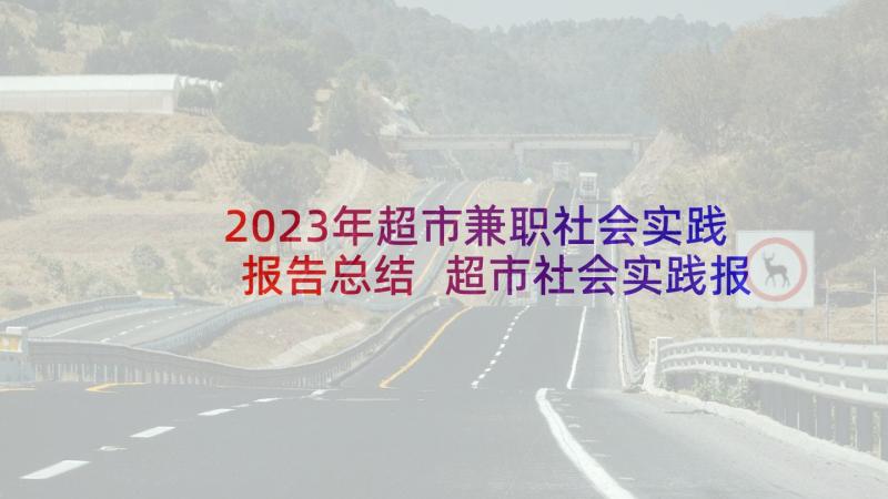 2023年超市兼职社会实践报告总结 超市社会实践报告(实用9篇)