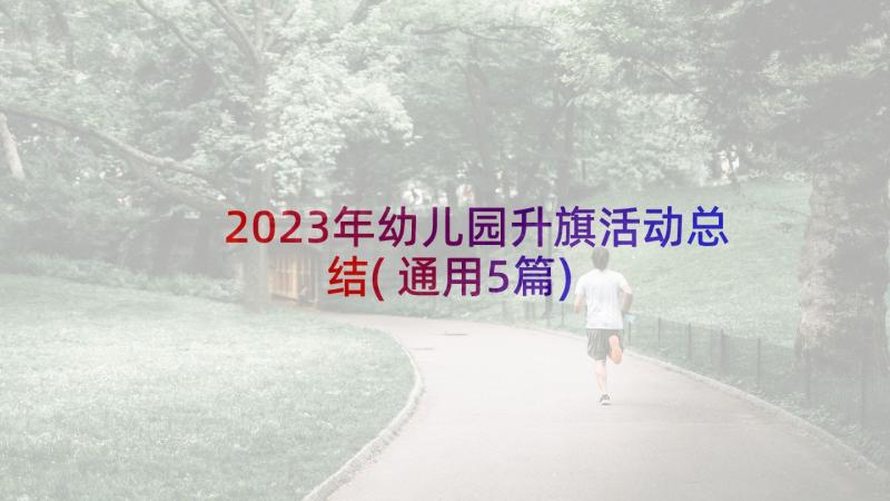 2023年幼儿园升旗活动总结(通用5篇)