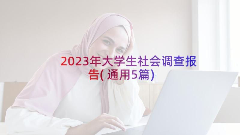 2023年大学生社会调查报告(通用5篇)