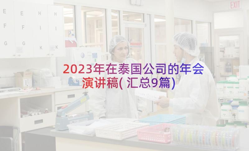 2023年在泰国公司的年会演讲稿(汇总9篇)