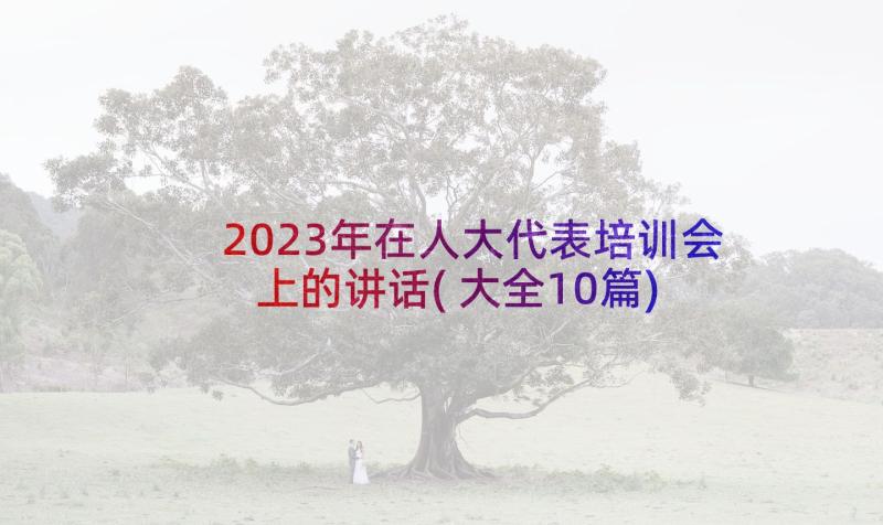 2023年在人大代表培训会上的讲话(大全10篇)