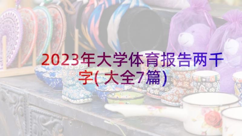 2023年大学体育报告两千字(大全7篇)