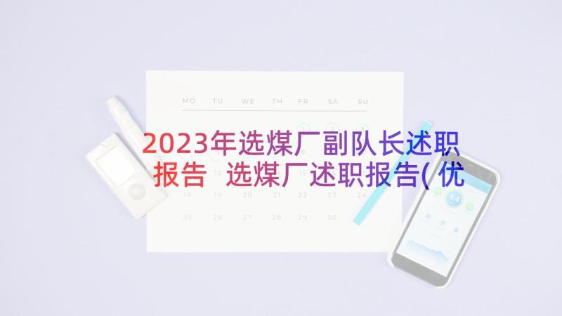 2023年选煤厂副队长述职报告 选煤厂述职报告(优质5篇)