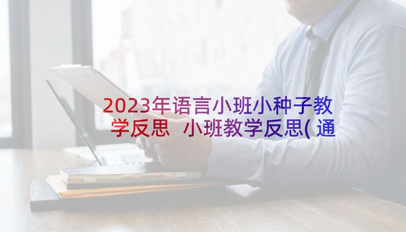 2023年语言小班小种子教学反思 小班教学反思(通用9篇)