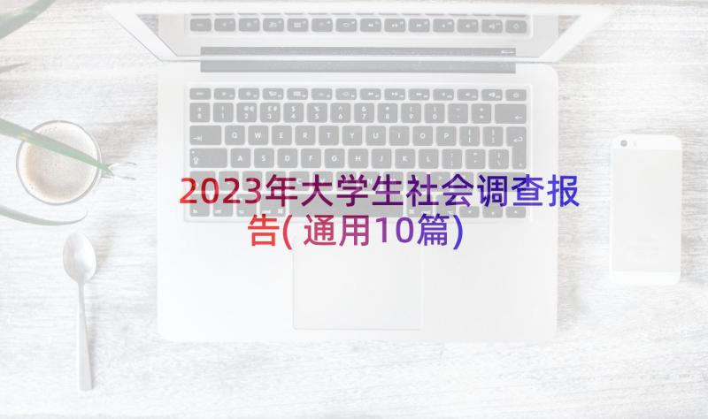 2023年大学生社会调查报告(通用10篇)