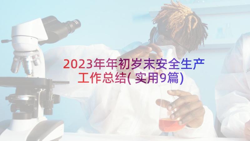 2023年年初岁末安全生产工作总结(实用9篇)