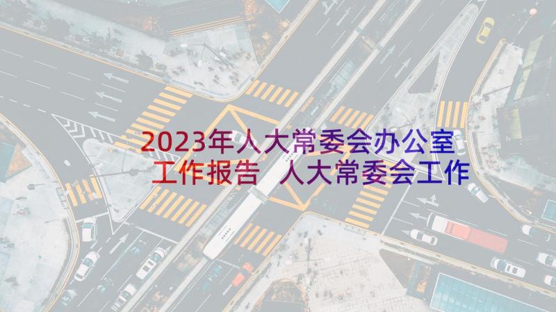 2023年人大常委会办公室工作报告 人大常委会工作报告(通用6篇)