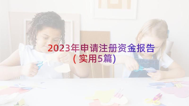 2023年申请注册资金报告(实用5篇)