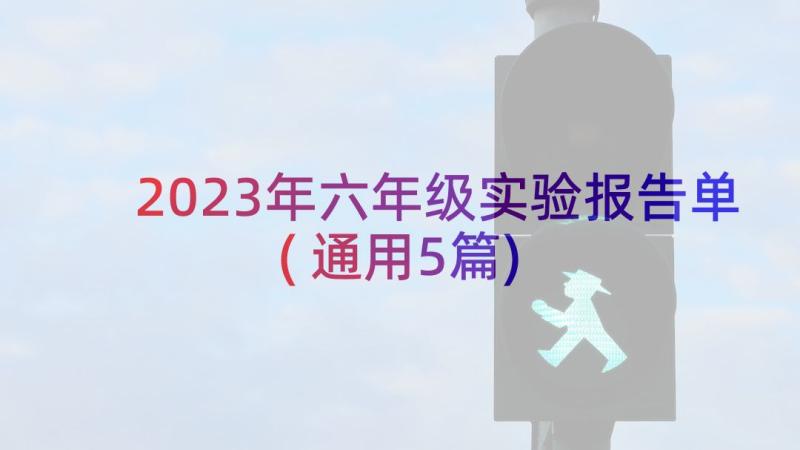 2023年六年级实验报告单(通用5篇)