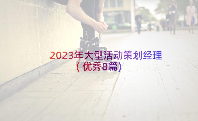 2023年大型活动策划经理(优秀8篇)