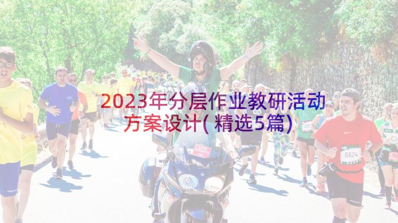 2023年分层作业教研活动方案设计(精选5篇)