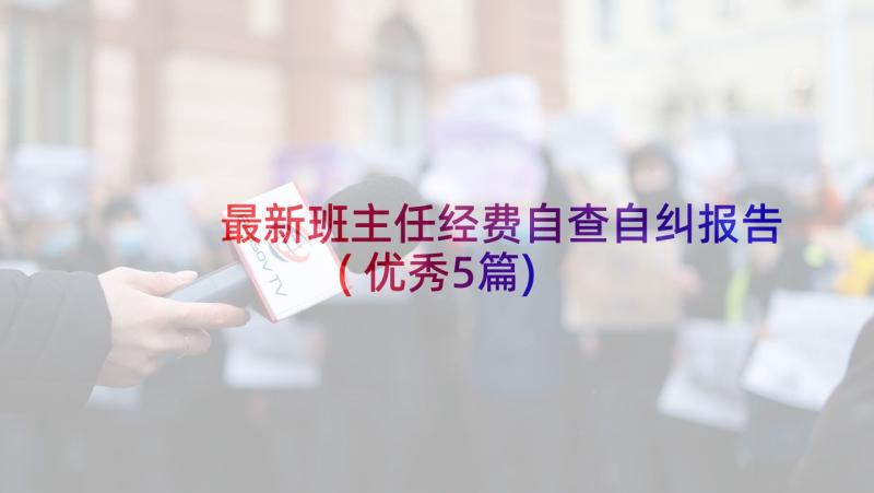 最新班主任经费自查自纠报告(优秀5篇)