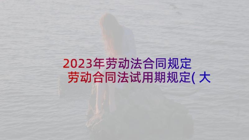 2023年劳动法合同规定 劳动合同法试用期规定(大全5篇)