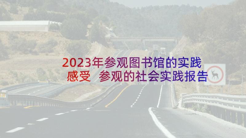 2023年参观图书馆的实践感受 参观的社会实践报告(汇总5篇)