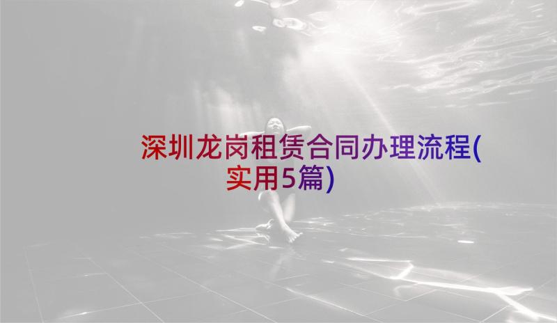 深圳龙岗租赁合同办理流程(实用5篇)