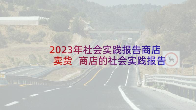 2023年社会实践报告商店卖货 商店的社会实践报告(优秀5篇)