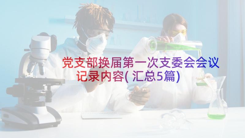 党支部换届第一次支委会会议记录内容(汇总5篇)