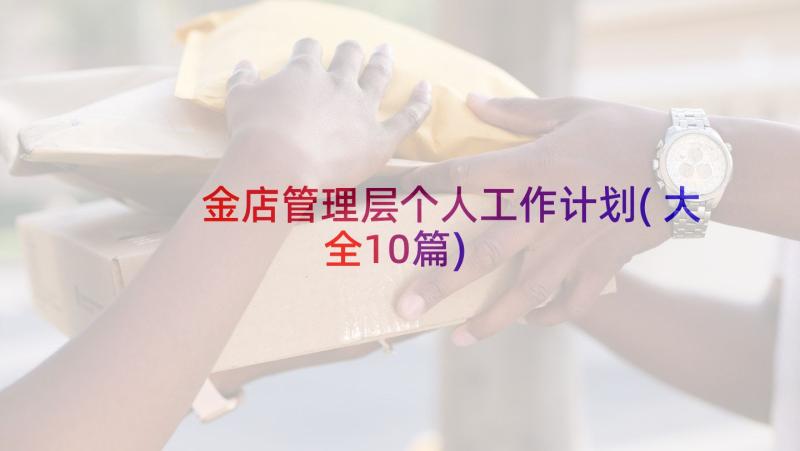 金店管理层个人工作计划(大全10篇)